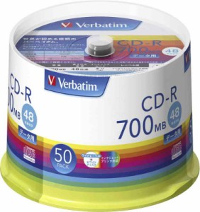 バーベイタムジャパン(Verbatim Japan) 1回記録用 CD-R 700MB 50枚 ホワイトプリンタブル 48倍速 SR80FP50V1