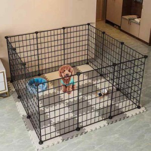 ENCOUNTER ペットフェンス ペットサークル ケージ 12枚セット 45×35cm 小型犬 小 犬 うさぎ ペット 室内用 透明 サークル 犬 室内 メッ