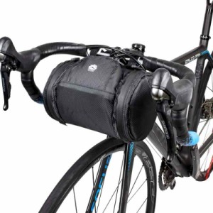 GORIX ゴリックス 自転車用 フロント 自転車 防水ジッパー ロードバイク ハンドル ドラム型 クロスバイク サイクリング ブラック シンプ