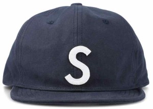 [ベーシクエンチ] Spring Logo Short Cap アンパイヤキャップ 帽子 ショートつば 大きいサイズ有り 小つば Sロゴ ストライプ 吸水速乾 レ