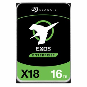 Seagate Exos X18 SATA 512e 3.5インチ 16TB 内蔵 ハードディスク HDD CMR 5年 6Gb/s 256MB 7200rpm エンタープライズ 品 ST16000NM000J