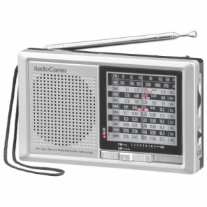 オーム電機AudioComm ラジオ 短波ラジオ ラジオ日経 ハンディラジオ AM/FM/SW1-9 ワイドFM 乾電池式 AC電源式 2WAY RAD-H330N 03-5570 OH