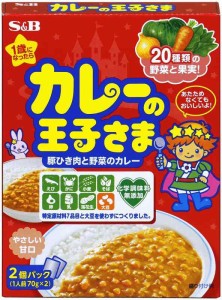 王子さまシリーズ S&B カレーの王子さまレトルト 2個P×6個