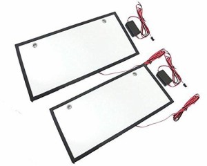 FOCUSMART 字光式ナンバープレート用LEDパネル 2枚セット 薄型発光ボード 全面発光 防水仕様 12V車専用 FMTLED307