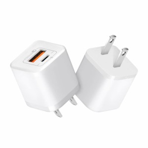 iPhone13対応 PD充電器 20W 2ポートType-c 急速充電器【USB-C＆USB -A/PD対応/超コンパクトサイズ 】超小型 ACアダプター 軽量 スマホ充