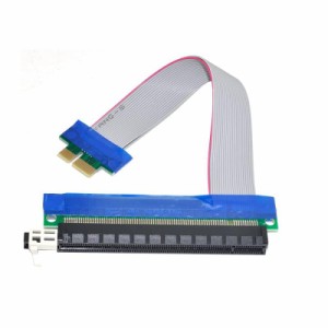 Chenyang PCI-E Express 16X~16x ライザーエクステンダーカード Molex IDE電源&リボンケーブル付き 20cm (ケーブル)