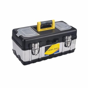 ステンレス工具箱 ツールボックス 収納ボックス 大容量 工具収納 工具入れ ボックス 小物収納ケース (40cm)