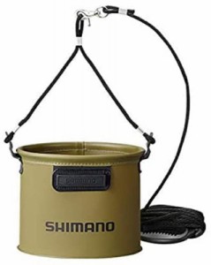シマノ(SHIMANO) 釣り用バケツ・バッカン 水汲ミバッカン BK-053Q 17cc/19cm/21cm (カーキ, 17cm)