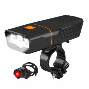 OIWAI 自転車ライト 自転車ヘッドライト LED 懐中電灯兼用 2400mA T6 LED電球３個 高輝度 1200ルーメン 300メートル以上照射 3モード照明
