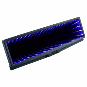 Meliore ルームミラー LED ブラックホール ワイドミラー バック ミラー インテリア カスタム パーツ 電池式 車内 内装 幻想的 ライト 宇