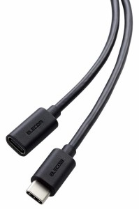 エレコム USB Type C 延長ケーブル 2m USB2.0 480Mbps PD 65W対応 ブラック MPA-ECC20BK