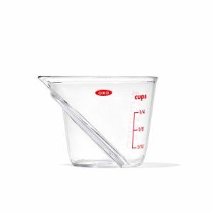 OXO(オクソー) 計量カップ 新タイプ アングルドメジャーカップ ミニ 60ml 電子レンジ 食洗機 対応 耐熱 トライタン製