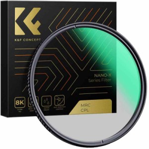 K&F Concept 磁気CPLフィルター+レンズキャップセット 磁気吸着 装着便利 サーキュラー コントラスト 反射調整用レンズフィルター 超薄型