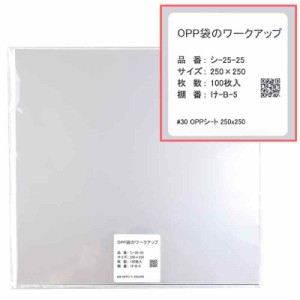 OPPシート 透明 食品用 【100枚】 30ミクロン (250x250mm)