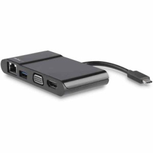 StarTech.com USB Type-C接続マルチアダプター 4K HDMI/VGA対応ミニドッキングステーション USB 3.0ハブ ギガビット有線LAN