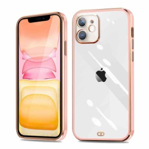 iPhone11/11PRO/11PRO MAX ケース 型 超 黄ばみなし レンズ保護 シリコン メッキ加工 アイフォン iPhone カバー (iPhone 11, 桜ピンク)