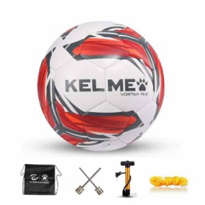 KELME サッカーボール 4号球 5号球 成人用 試合球 耐摩耗 (9886130 ホワイト/レッド, 4号球)