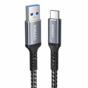 NIMASO USB Type C ケーブル USB-C & USB-A 3.0 ケーブル Xperia/Galaxy/LG/iPad Pro/MacBook その他 Android 等 USB-C機器対応 テレワー