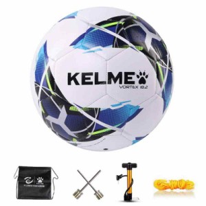 KELME サッカーボール 4号球 5号球 成人用 試合球 耐摩耗 (9886130 ブルー, 5号球)