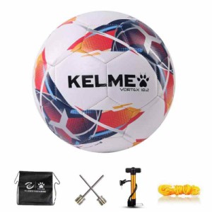 KELME サッカーボール 4号球 5号球 成人用 試合球 耐摩耗 (9886130 ネイビー/レッド, 4号球)