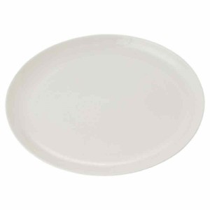 NARUMI(ナルミ) プレート 皿 中国料理用食器 35cm ホワイト シンプル ランチプレート ワンプレート 大皿 深め 深皿 深小判皿 電子レンジ