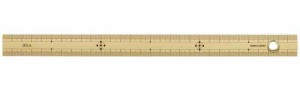 シンワ測定(Shinwa Sokutei) 竹製ものさし 30cm 上下段1mmピッチ ハトメ付 71760