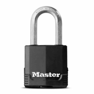 Master Lock (マスターロック) 南京錠 鍵式 プロ仕様 防錆 屋外 カバー付 ハイセキュリティ 本体幅48mm 吊高内径38mm 防犯 マグナム M115