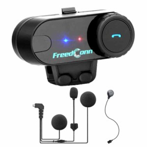 FreedConn バイク インカム TCOM-VB 音楽共有 バイク インカム 3riders 2人同時通？ FMラジオ対応 バイク用インカム Bluetooth接続 音楽