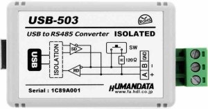 USB RS485 絶縁型変換器（コンパクト）（USB-503）