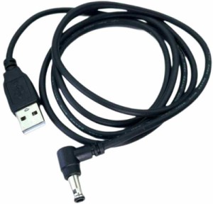 CNCTWO(コネクトツー) (外径5.5/内径3.3mm) USB-DC変換ケーブル USB(A)オス-DC(オス)プラグ センターピン有 5V/2A 22AWG ケーブル長:1.2m