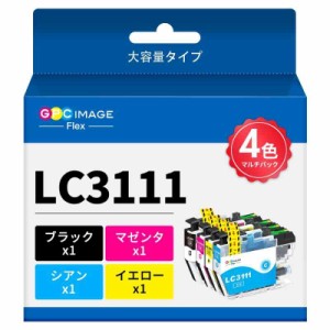 GPC Image Flex ブラザー 用 インク lc3111 4色セット LC3111-4PK LC3111 純正と併用可能 brother 対応 インクカートリッジ LC3111 LC311