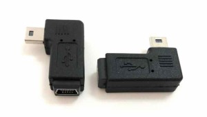 Access 【 2個セット 】 Mini USB 方向転換 ミニUSB 延長 アダプター 左Ｌ型 Mini25A-L
