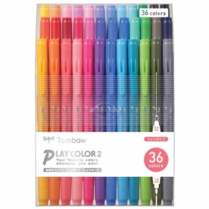 トンボ(Tombow) 鉛筆 水性サインペン プレイカラー2 36色 GCB-013