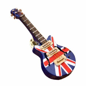 秋月貿易 デザイン小物 エレキギター UK W2.5×D2×H7cm ミニチュアバンド ピンバッチ PGE71-7cm