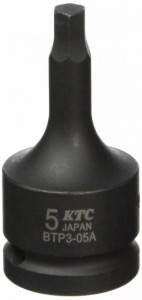 京都機械工具(KTC) 9.5sq. インパクトレンチ用ヘキサゴンレンチ (5mm)