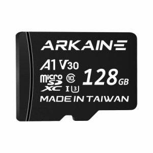 ARKAINE まいくろSDカード  マイクロSDカード A1 UHS-I U3 V30, 4K Ultra HD, クラス10, microSD + SDアダプター付 (128 GB)