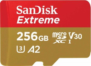 【 サンディスク 品 】 microSD 256GB UHS-I U3 V30 書込最大130MB/s Full HD & 4K SanDisk Extreme SDSQXAV-256G-GH3MA 新パッケージ