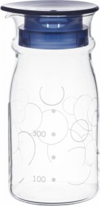 iwaki(イワキ) AGCテクノグラス？ 耐熱ガラス 麦茶ポット ピッチャー 0.6リットル 丸型 冷水ポット 冷水筒 クールサーバー KBT2893-BL