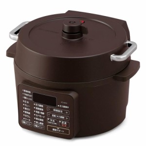 オーヤマ 電気圧力鍋 圧力鍋 2.2L 1~2用 低温調理可能 卓上鍋 機能付き レシピブック付き カカオブラウン PC-MA2-T