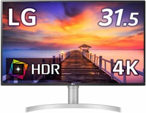 LG フレームレス モニター ディスプレイ 32UN550-WAJP 31.5インチ/4K/HDR/VA非光沢/HDMI×2、DP/FreeSync対応/スピーカー搭載/高さ調節/