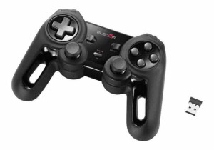 エレコム ワイヤレス ゲームパッド 13ボタン Xinput 振動 連射 高耐久 ブラック -U411BK