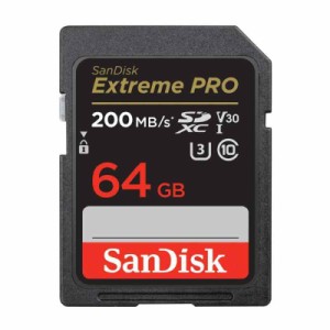 SanDisk 【 サンディスク 品 】 SDカード 64GB SDXC Class10 UHS-I V30 読取最大200MB/s SanDisk Extreme PRO SDSDXXU-064G-GHJIN 新パッ