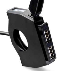 デイトナ バイク専用電源スレンダー USB (USB 2ポート)