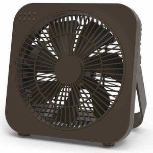 トップランド 卓上扇風機 どこでもFAN DCモーター搭載 ボックスタイプ 2電源対応 (AC/USB) 「スマホのもできる」 静音 省エネ ブラウン S