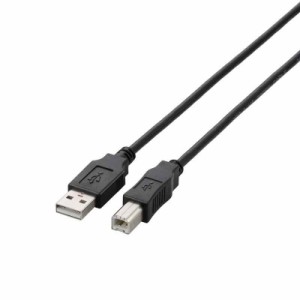 エレコム USBケーブル 【B】 USB2.0 (USB A オス to USB B オス) 3m ブラック U2C-BN30BK