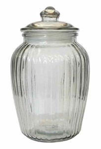 リビング ガラス瓶 キャニスター ガラス クッキージャー SSサイズ 目安容量約 2.3L 径15.5×高さ24.5cm クリア 