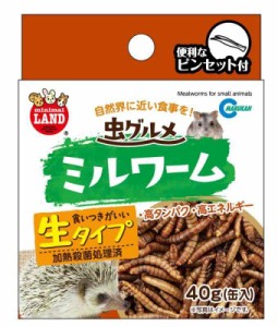 ミニマルランド マルカン 虫グルメ ミルワーム 40ｇ 40グラム (x 1)