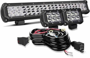 作業灯 LED 20インチ 12V 広角狭角兼用 ledライトバー 車 ワークライト 高輝度 IP67防水 (420W 20インチ)