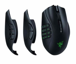 Razer レイザー Naga V2 Pro ゲーミングマウス ワイヤレス 無線 最大19+1ボタン 多ボタン 多ボタンマウス サイドボタンを2/6/12ボタンに