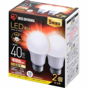 オーヤマ LED電球 口金直径26mm 広配光 (電球色)